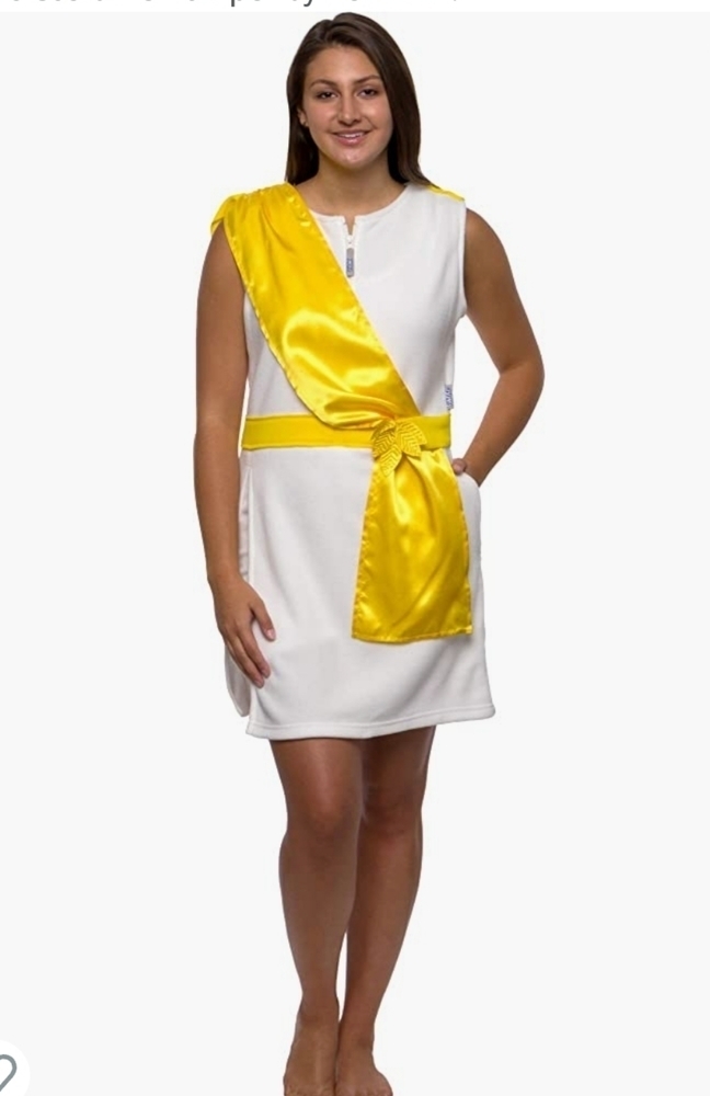 Funziez Greek Goddess Novelty Toga Tunic Costume Romper Size XL